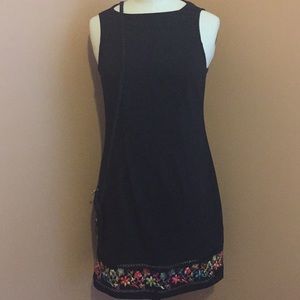 Black Embroidered Dress by City Studio.